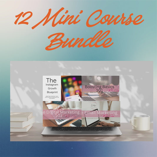 12 MINI COURSE BUNDLE: FROM INSTAGRAM TO EMAIL MARKETING - ALL IN ONE